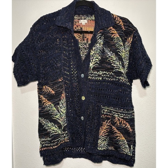 Anthropologie Pilcro Polo Camp Sweater Shirt Size XS/S Colorful Knit Relaxed Fit - Picture 5 of 16